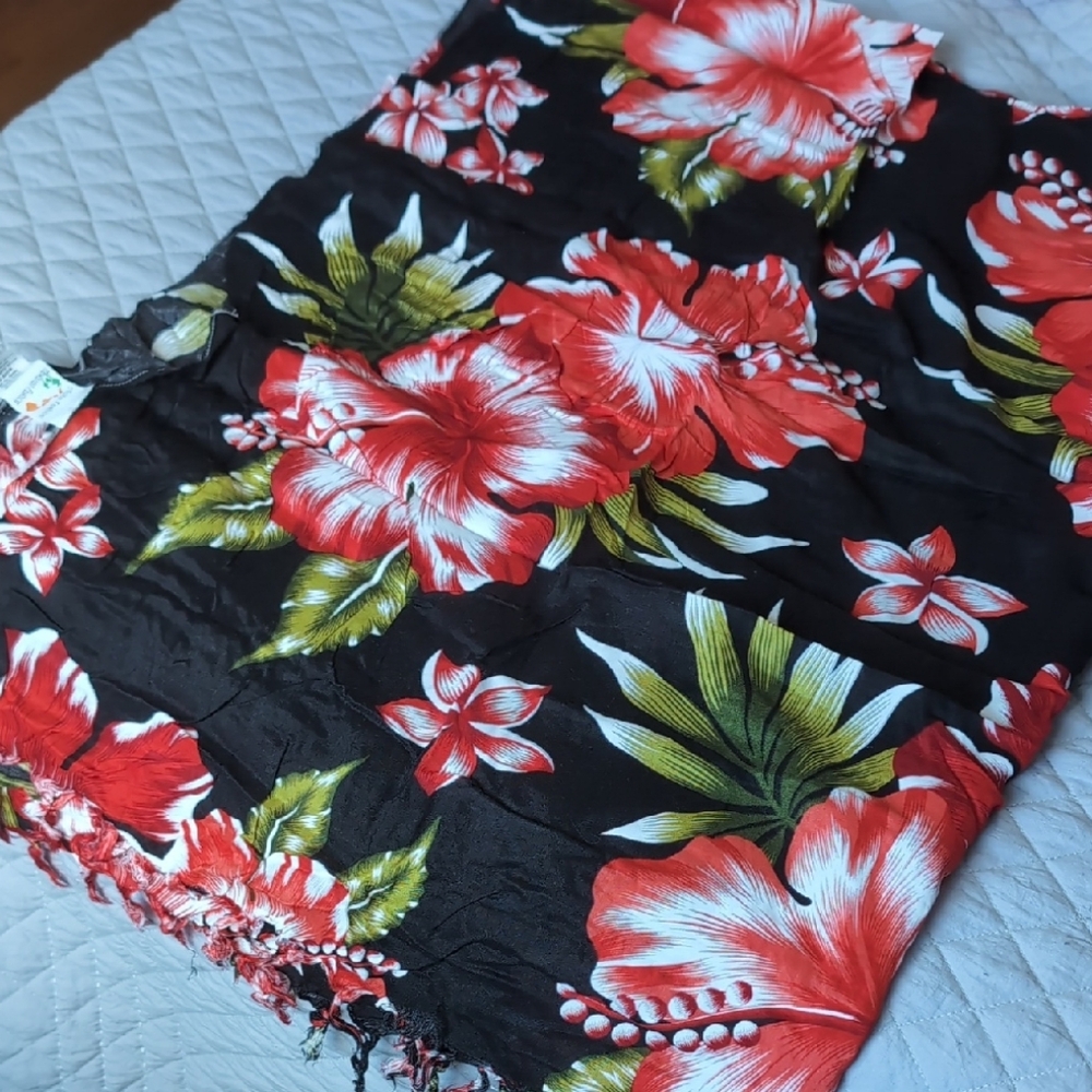 Floral Black Sarong